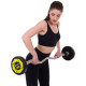 Штанга нерозбірна з фіксованою вагою вигнута поліуретанова Zelart Urethane Barbell TA-2690-20 довжина-104см 20кг чорний-салатовий