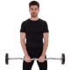 Штанга нерозбірна з фіксованою вагою вигнута поліуретанова Zelart Urethane Barbell TA-2690-20 довжина-104см 20кг чорний-салатовий