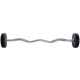 Штанга нерозбірна з фіксованою вагою вигнута поліуретанова Zelart Urethane Barbell TA-2690-25 довжина-106см 25кг чорний-салатовий