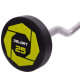 Штанга нерозбірна з фіксованою вагою вигнута поліуретанова Zelart Urethane Barbell TA-2690-25 довжина-106см 25кг чорний-салатовий