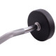 Штанга нерозбірна з фіксованою вагою вигнута поліуретанова Zelart Urethane Barbell TA-2690-25 довжина-106см 25кг чорний-салатовий