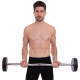 Штанга нерозбірна з фіксованою вагою вигнута поліуретанова Zelart Urethane Barbell TA-2690-25 довжина-106см 25кг чорний-салатовий
