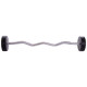 Штанга нерозбірна з фіксованою вагою вигнута поліуретанова Zelart Urethane Barbell TA-2690-30 довжина-107см 30кг чорний-салатовий