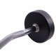 Штанга нерозбірна з фіксованою вагою вигнута поліуретанова Zelart Urethane Barbell TA-2690-30 довжина-107см 30кг чорний-салатовий
