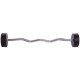 Штанга нерозбірна з фіксованою вагою вигнута поліуретанова Zelart Urethane Barbell TA-2690-35 довжина-110см 35кг чорний-салатовий