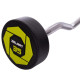Штанга нерозбірна з фіксованою вагою вигнута поліуретанова Zelart Urethane Barbell TA-2690-35 довжина-110см 35кг чорний-салатовий