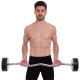 Штанга нерозбірна з фіксованою вагою вигнута поліуретанова Zelart Urethane Barbell TA-2690-35 довжина-110см 35кг чорний-салатовий