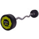 Штанга нерозбірна з фіксованою вагою вигнута поліуретанова Zelart Urethane Barbell TA-2690-40 довжина-111см 40кг чорний-салатовий