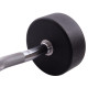 Штанга нерозбірна з фіксованою вагою вигнута поліуретанова Zelart Urethane Barbell TA-2690-40 довжина-111см 40кг чорний-салатовий