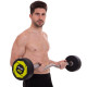 Штанга нерозбірна з фіксованою вагою вигнута поліуретанова Zelart Urethane Barbell TA-2690-40 довжина-111см 40кг чорний-салатовий