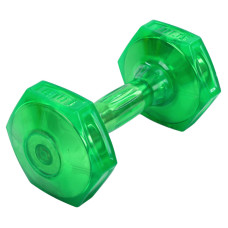 Гантель для фітнесу з TPU покриттям Zelart Jelly Urethane Coated Dumbbells TA-2946-10LB 1шт 4,5кг салатовий