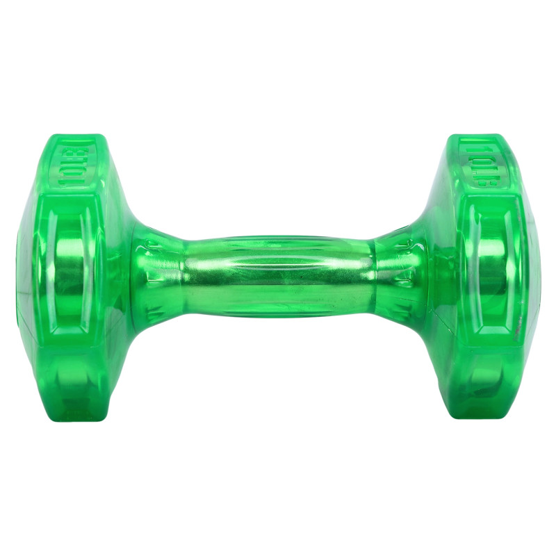Гантель для фітнесу з TPU покриттям Zelart Jelly Urethane Coated Dumbbells TA-2946-10LB 1шт 4,5кг салатовий