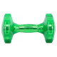 Гантель для фітнесу з TPU покриттям Zelart Jelly Urethane Coated Dumbbells TA-2946-10LB 1шт 4,5кг салатовий