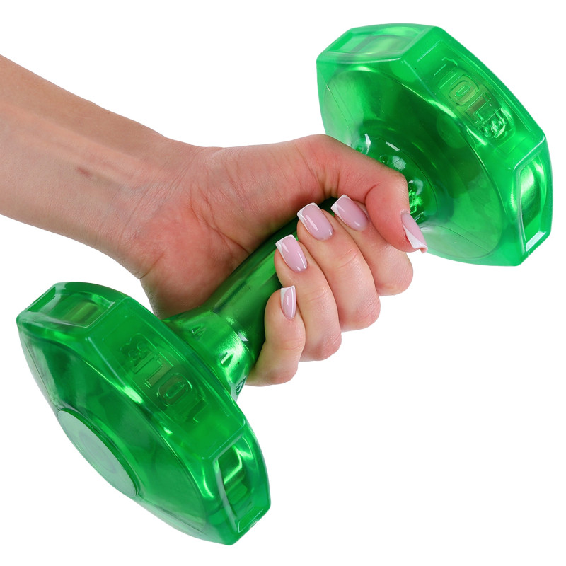 Гантель для фітнесу з TPU покриттям Zelart Jelly Urethane Coated Dumbbells TA-2946-10LB 1шт 4,5кг салатовий