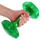 Гантель для фітнесу з TPU покриттям Zelart Jelly Urethane Coated Dumbbells TA-2946-10LB 1шт 4,5кг салатовий