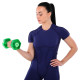 Гантель для фітнесу з TPU покриттям Zelart Jelly Urethane Coated Dumbbells TA-2946-10LB 1шт 4,5кг салатовий