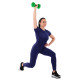 Гантель для фітнесу з TPU покриттям Zelart Jelly Urethane Coated Dumbbells TA-2946-10LB 1шт 4,5кг салатовий