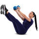 Гантель для фітнесу з TPU покриттям Zelart Jelly Urethane Coated Dumbbells TA-2946-12_5LB 1шт 5,7кг синій