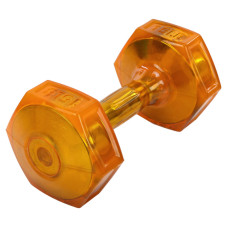Гантель для фітнесу з TPU покриттям Zelart Jelly Urethane Coated Dumbbells TA-2946-15LB 1шт 6,8кг помаранчевий