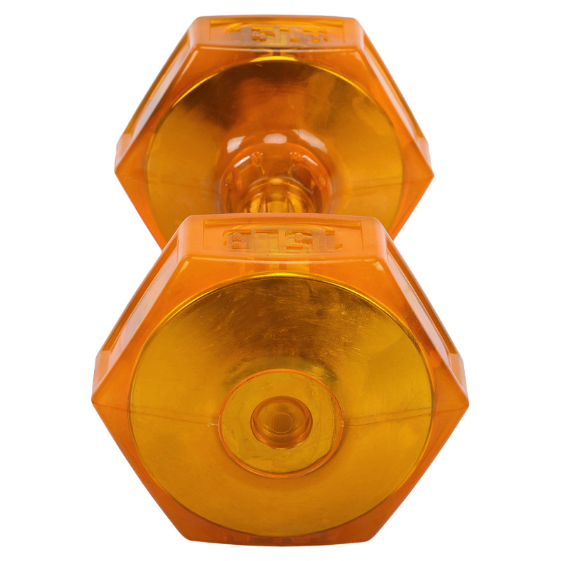 Гантель для фітнесу з TPU покриттям Zelart Jelly Urethane Coated Dumbbells TA-2946-15LB 1шт 6,8кг помаранчевий