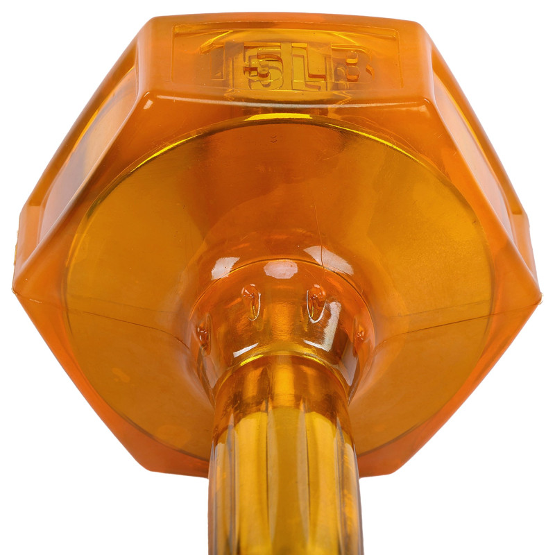 Гантель для фітнесу з TPU покриттям Zelart Jelly Urethane Coated Dumbbells TA-2946-15LB 1шт 6,8кг помаранчевий
