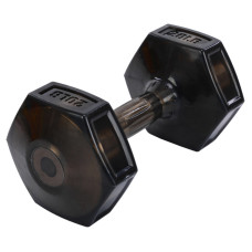 Гантель для фітнесу з TPU покриттям Zelart Jelly Urethane Coated Dumbbells TA-2946-20LB 1шт 9кг чорний