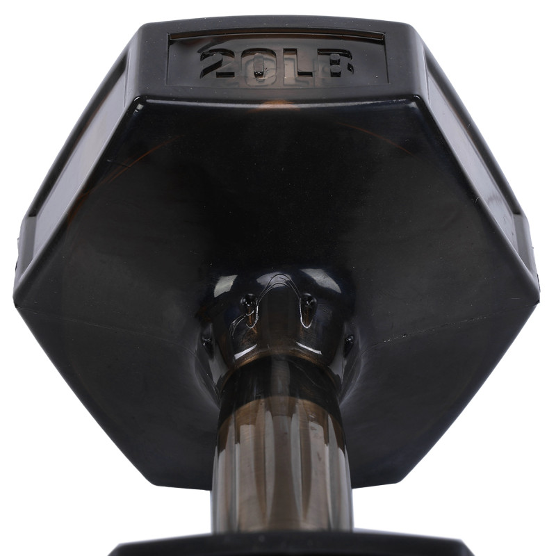 Гантель для фітнесу з TPU покриттям Zelart Jelly Urethane Coated Dumbbells TA-2946-20LB 1шт 9кг чорний