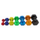 Гантель для фітнесу з TPU покриттям Zelart Jelly Urethane Coated Dumbbells TA-2946-20LB 1шт 9кг чорний