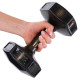 Гантель для фітнесу з TPU покриттям Zelart Jelly Urethane Coated Dumbbells TA-2946-20LB 1шт 9кг чорний