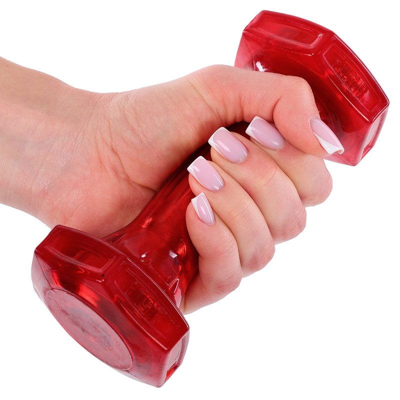 Гантель для фітнесу з TPU покриттям Zelart Jelly Urethane Coated Dumbbells TA-2946-2_5LB 1шт 1,13кг червоний