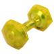 Гантель для фітнесу з TPU покриттям Zelart Jelly Urethane Coated Dumbbells TA-2946-7_5LB 1шт 3,4кг жовтий