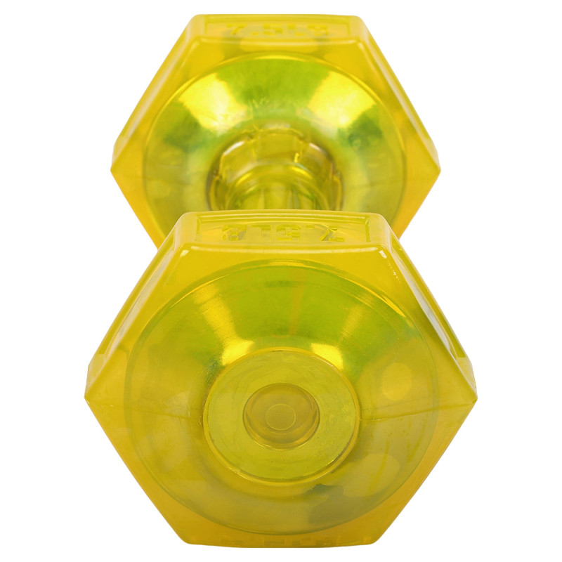 Гантель для фітнесу з TPU покриттям Zelart Jelly Urethane Coated Dumbbells TA-2946-7_5LB 1шт 3,4кг жовтий
