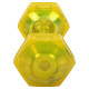 Гантель для фітнесу з TPU покриттям Zelart Jelly Urethane Coated Dumbbells TA-2946-7_5LB 1шт 3,4кг жовтий
