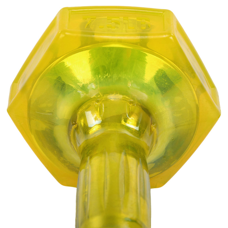 Гантель для фітнесу з TPU покриттям Zelart Jelly Urethane Coated Dumbbells TA-2946-7_5LB 1шт 3,4кг жовтий