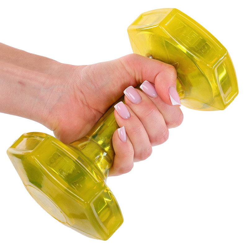 Гантель для фітнесу з TPU покриттям Zelart Jelly Urethane Coated Dumbbells TA-2946-7_5LB 1шт 3,4кг жовтий