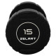 Гантель цільна професійна CPU покриття Zelart TA-3111-15 1шт 15кг чорний