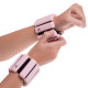 Обтяжувачі-браслети для рук ніг з силіконовим покриттям Zelart FITNESS BRACELETS TA-3274 2x0,5кг рожевий
