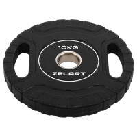 Блини диски CPU покриття 2 Handle металева втулка Zelart TA-3438-10 ø51мм 10кг чорний