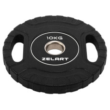 Блини диски CPU покриття 2 Handle металева втулка Zelart TA-3438-10 ø51мм 10кг чорний