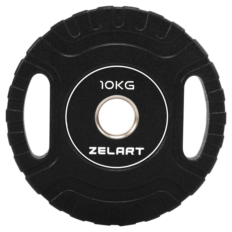 Блини диски CPU покриття 2 Handle металева втулка Zelart TA-3438-10 ø51мм 10кг чорний