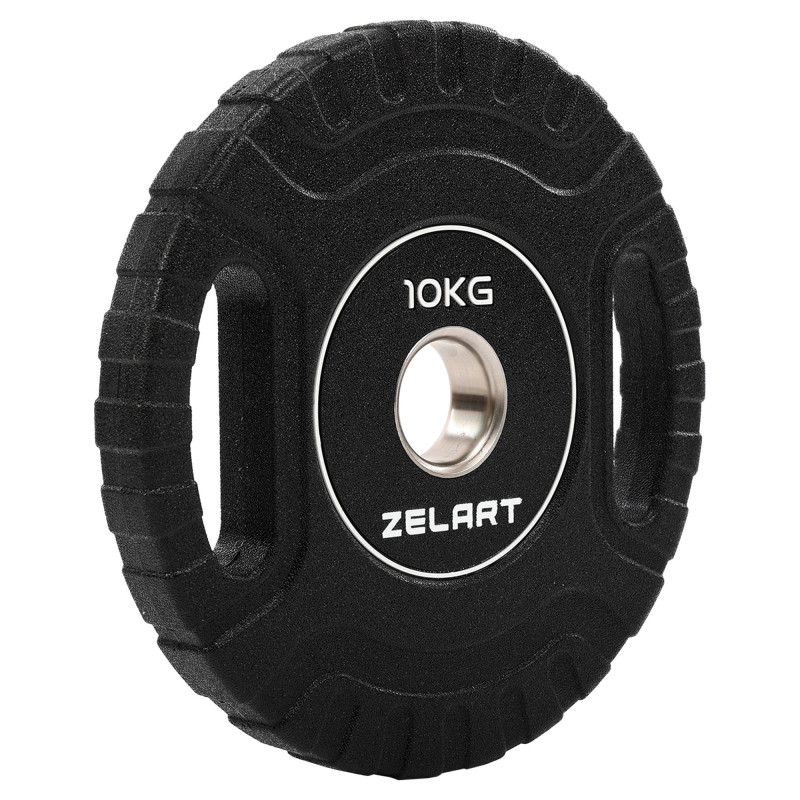 Блини диски CPU покриття 2 Handle металева втулка Zelart TA-3438-10 ø51мм 10кг чорний