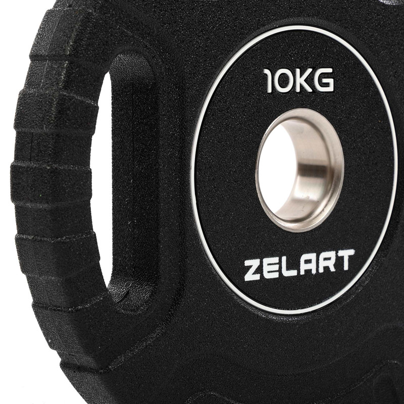 Блини диски CPU покриття 2 Handle металева втулка Zelart TA-3438-10 ø51мм 10кг чорний