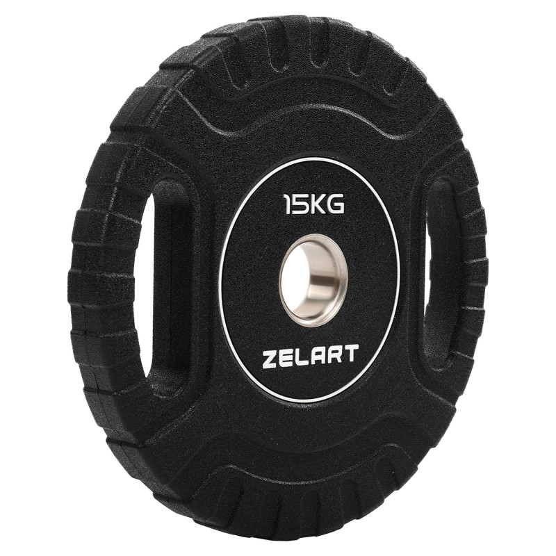 Блини диски CPU покриття 2 Handle металева втулка Zelart TA-3438-15 ø51мм 15кг чорний