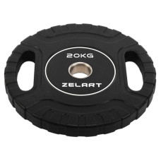 Блини диски CPU покриття 2 Handle металева втулка Zelart TA-3438-20 ø51мм 20кг чорний