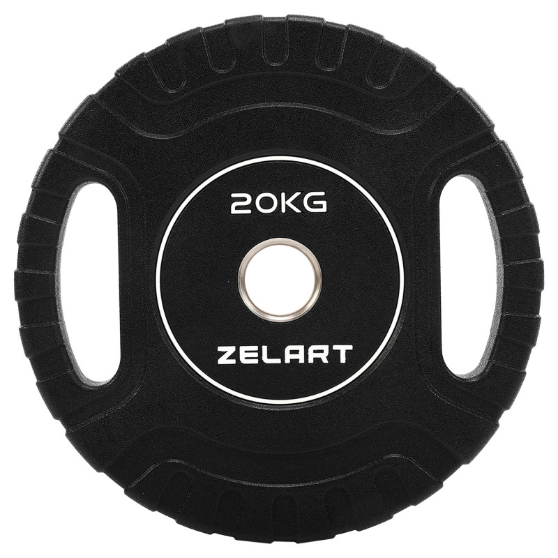 Блини диски CPU покриття 2 Handle металева втулка Zelart TA-3438-20 ø51мм 20кг чорний