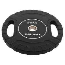 Блини диски CPU покриття 2 Handle металева втулка Zelart TA-3438-25 ø51мм 25кг чорний