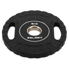 Блини диски CPU покриття 2 Handle металева втулка Zelart TA-3438-5 ø51мм 5кг чорний