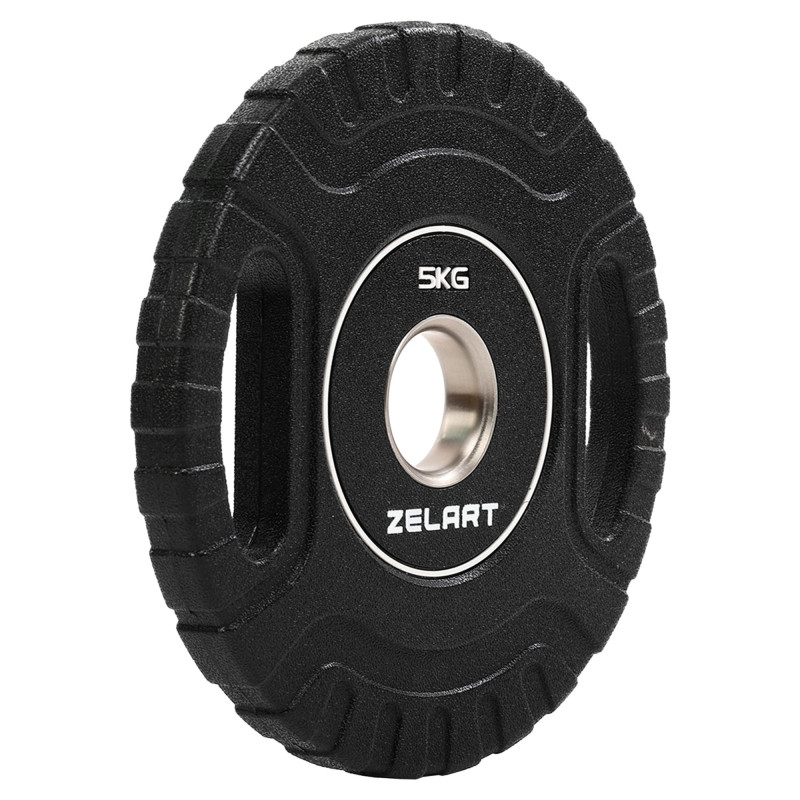 Блини диски CPU покриття 2 Handle металева втулка Zelart TA-3438-5 ø51мм 5кг чорний