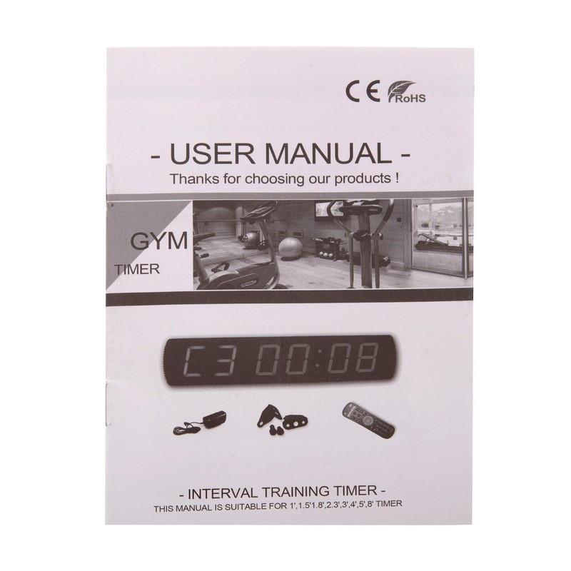 Таймер спортивний інтервальний для залу з пультом GYM TIMER Zelart TA-3649 73x15,5x4см чорний