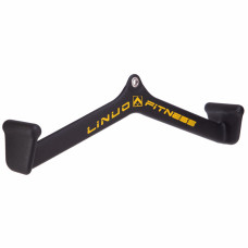 Рукоятка для тяги із середнім хватом Mide Grip нековзне покриття LINUO FITNESS TA-3700-50 61см чорний